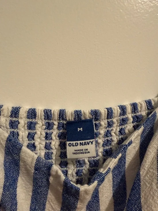 Old Navy Blue and White Striped Sundress - Picture 2 of 3